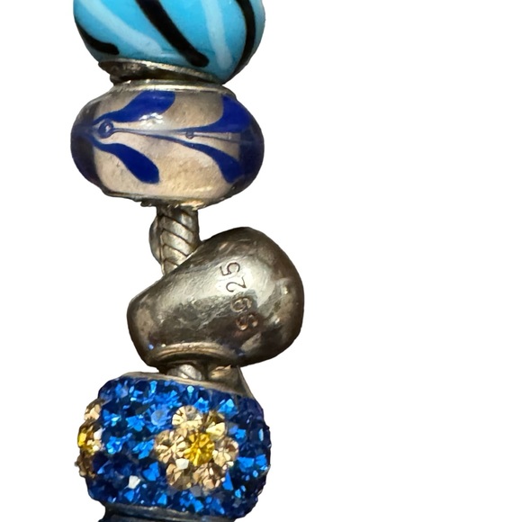 Pandora 925 ALE Sterling Silver Barrel Clasp Snake Chain  Charm Bracelet - Picture 7 of 13